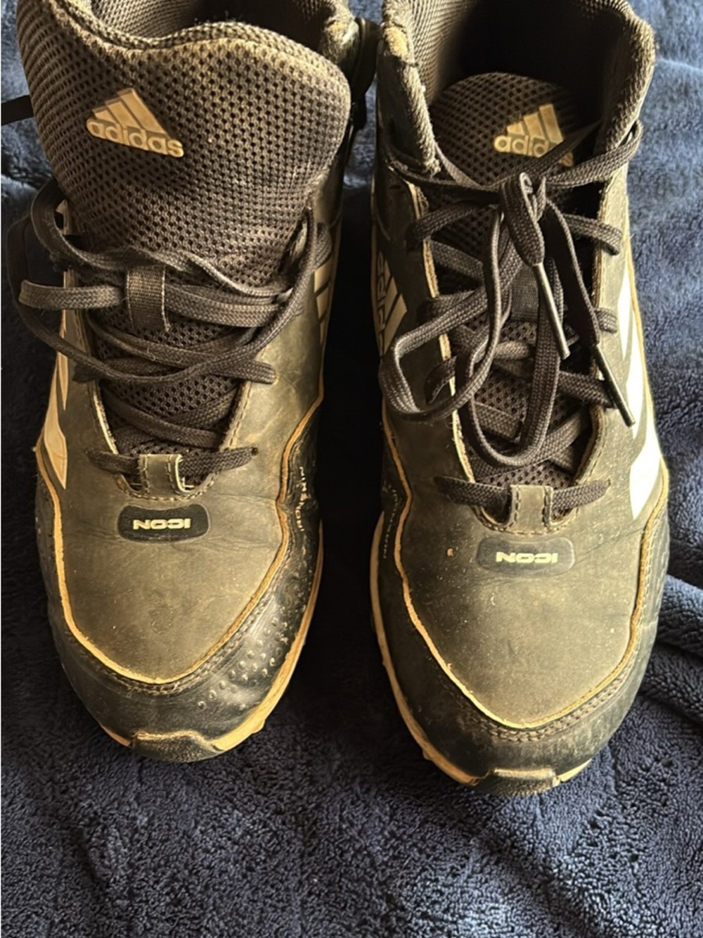 adidas Women’s Black and Brown Athletic Lace-Up Sneakers